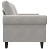 vidaXL 2-seater Sofa Light Grey Velvet (100% polyester), metal, textilene