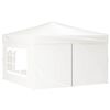 vidaXL Folding Party Tent with Sidewalls White 9.8'x9.8'