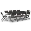 vidaXL Outdoor Dining Set Anthracite and Black