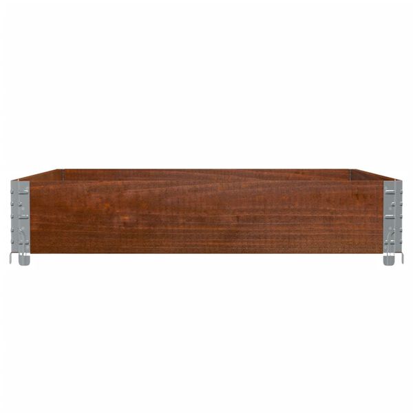 vidaXL Garden Planter Brown Solid pine wood 39.4 x 39.4 x 8.5 in