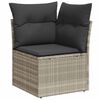 vidaXL Garden Sofa Set Light Grey PE Rattan Large Modular