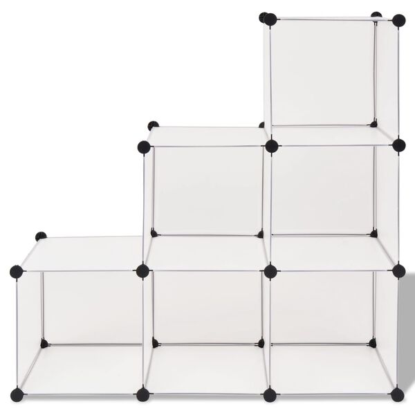 vidaXL Storage Cube Organizer White