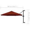 vidaXL Garden Parasol Terracotta Polyester, Metal Large Tiltable