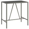 vidaXL Garden Bar Set Grey PE rattan Standard Footrest Garden Bar Set