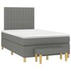 vidaXL Box Spring Bed Dark grey, White