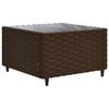 vidaXL Patio Lounge Set Set of 5 Brown PE rattan 6 Piece Set Modular