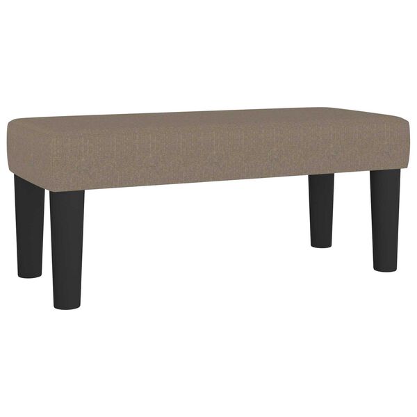 vidaXL Bench Taupe 27.56 x 11.81 x 11.81 in Fabric