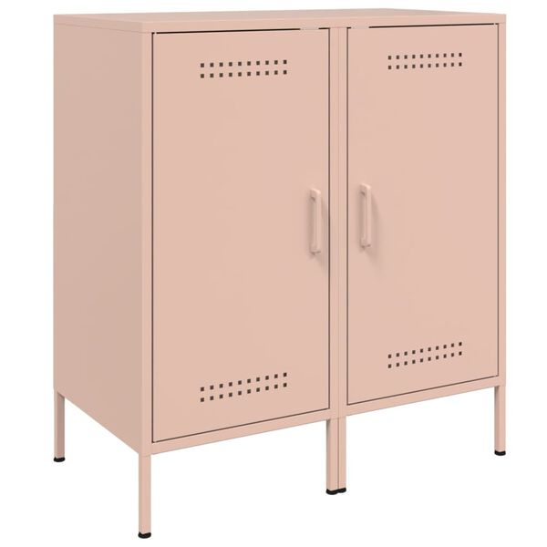 vidaXL Sideboard Set of 2 Pink Cold-rolled steel Medium