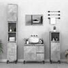 vidaXL Bathroom Cabinet Concrete Gray Engineered Wood Medium