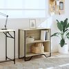 vidaXL Bookcase Sonoma oak Engineered wood, Metal 31.5 x 12.2 x 29.3 in