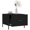 vidaXL Coffee Table Black Engineered wood, Iron Medium Coffee Table