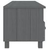vidaXL TV Cabinet Dark Grey Solid Pinewood, MDF Standard TV Cabinet
