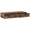 vidaXL Bed Drawers Smoked Oak 39.37 x 14.37 x 6.50 in Engineered Wood
