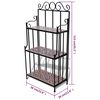vidaXL Plant Stand Terracotta and black Iron and ceramic
