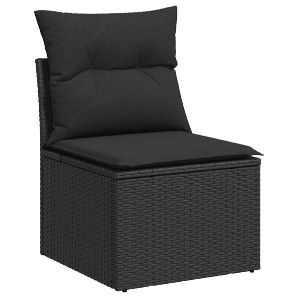 vidaXL Garden Sofa Set Black