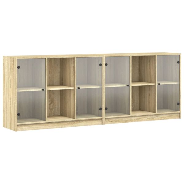 vidaXL Bookcase Sonoma Oak Engineered Wood Large Modular Bookcase