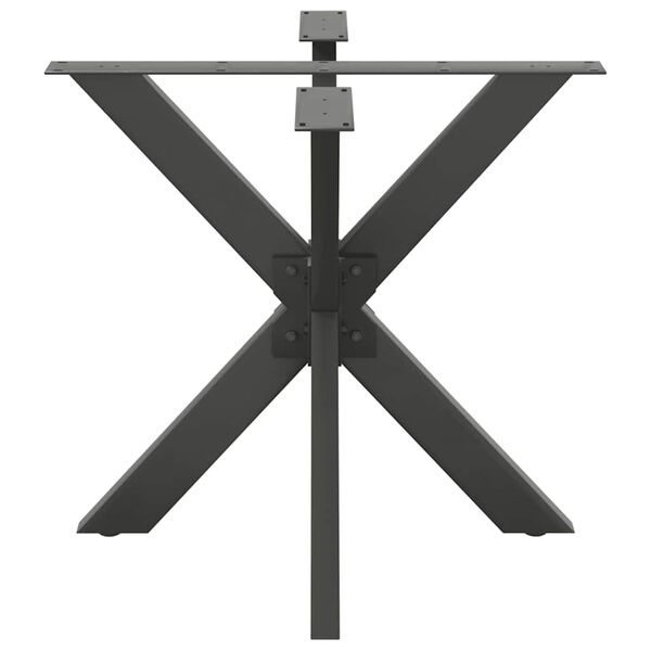 vidaXL Dining Table Leg Anthracite Powder-coated steel Large