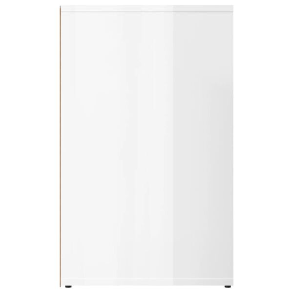 vidaXL Dressing Cabinet High gloss white Engineered wood Medium Storage