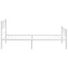vidaXL Metal Bed Frame White Steel 35.4x78.7 in Metal Bed Frame
