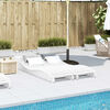 vidaXL Sun Lounger Set of 2 White Solid pine wood