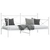 vidaXL Daybed with Trundle White Steel Medium Daybed with Storage