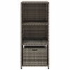 vidaXL Garden Storage Cabinet Grey PE rattan Medium Durable