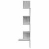 vidaXL Wall Corner Shelf Grey sonoma Engineered wood Medium