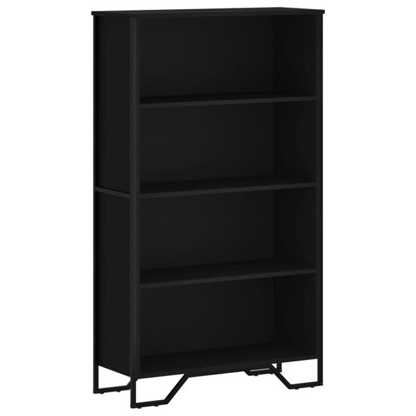 vidaXL Bookcase Black Engineered wood 31.5x12.2x54.1 in Bookcase