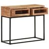 vidaXL Console Table Natural brown Solid Acacia Wood 35.4 x 13.8 x 29.9 in