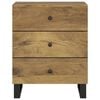 vidaXL Bedside Cabinet Honey Brown, Black