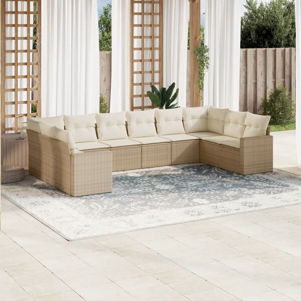 vidaXL Garden Sofa Set Beige