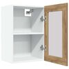 vidaXL Hanging Glass Cabinet Artisan Oak Engineered wood, Glass Medium