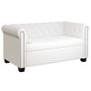 vidaXL Sofa White PVC 2-seater and 3-seater set Classic/Traditional