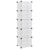 vidaXL Shoe Rack Transparent PP Plastic, Steel 60.4 in height Stackable