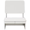 vidaXL Garden Chair Set of 2 White Solid Pine wood Medium Durable