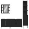vidaXL Bathroom Cabinet Set Black