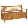 vidaXL Storage Bench Natural wood Solid Acacia Wood Medium Storage Bench