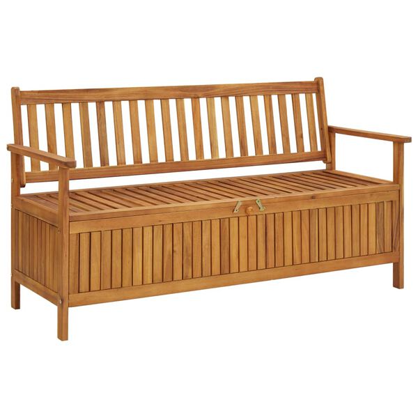 vidaXL Storage Bench Natural wood Solid Acacia Wood Medium Storage Bench