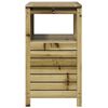 vidaXL Potting Table Natural wood Solid pine wood Medium Potting Table