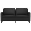 vidaXL 2-Seater Sofa Black 55.1" Faux Leather