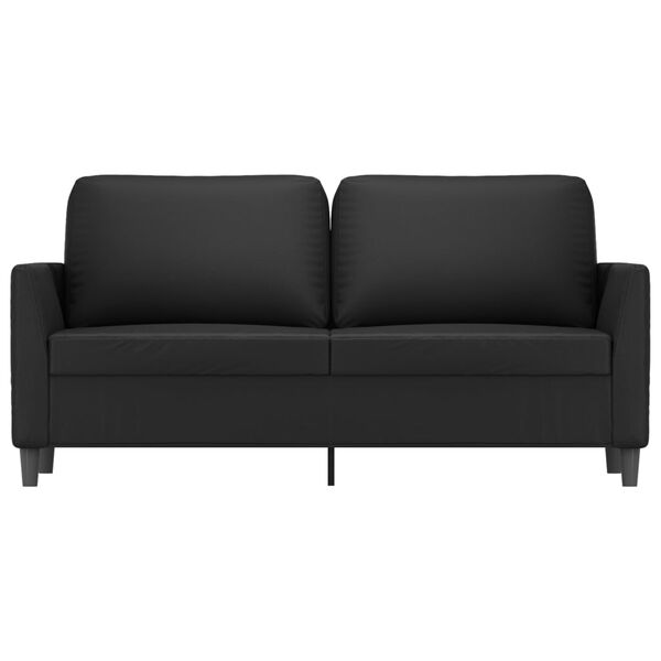 vidaXL 2-Seater Sofa Black 55.1" Faux Leather