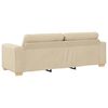 vidaXL Sofa 2 pcs Cream Linen-blend Fabric