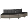 vidaXL Hot Tub Surround Grey PE rattan Medium Modular Hot Tub Surround