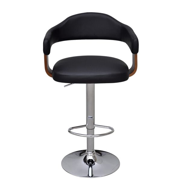 vidaXL Bar Stool Set of 2 Black and Brown