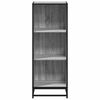 vidaXL Book Cabinet Grey Sonoma Engineered Wood, Metal Medium
