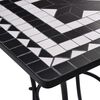 vidaXL Mosaic Bistro Set Black and White
