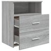 vidaXL Bed Cabinet Grey Sonoma Engineered wood 19.7x12.6x23.6 in
