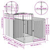 vidaXL Dog House Anthracite Galvanized Steel 43.3 in x 79.1 in x 43.3 in