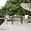 vidaXL Garden Dining Set Black, Cream White