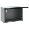 vidaXL Tool Cabinet Black and gray 50 x 25 x 35 cm Powder-coated steel